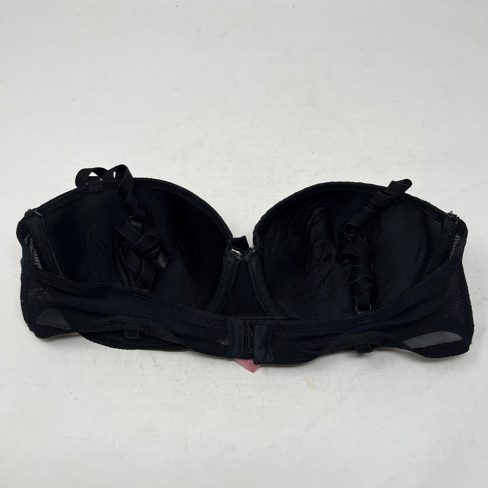 Adore Me Intimates Black Lace Balconette‎ Bra Underwire Padded 34C M